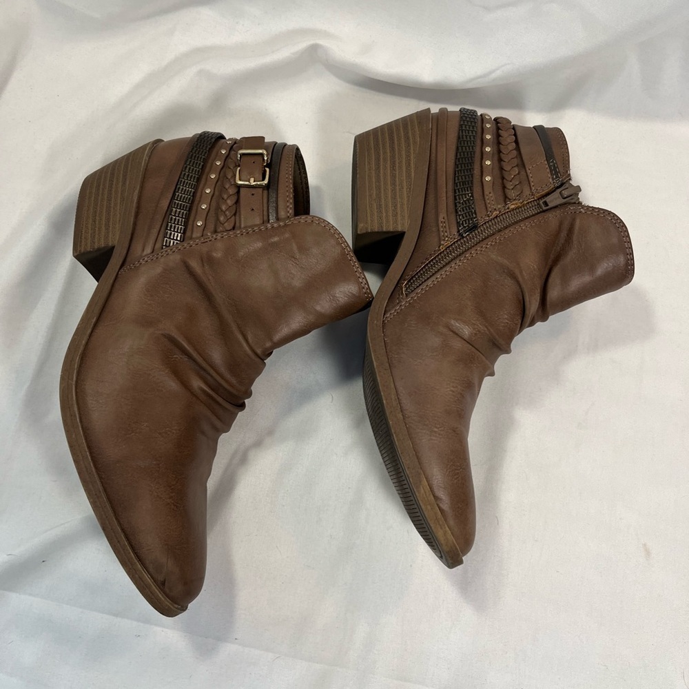 SO Brown Heeled Booties - Picture 3 of 11